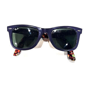 Ray Ban RB2140 1020 Purple Wayfarer Green Sunglasses 50-22 READ